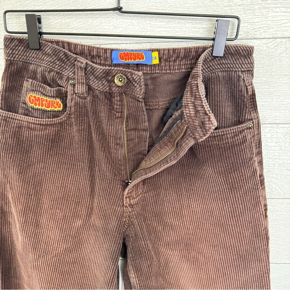 Empyre Relax Brown Corduroy Pants Sz 28 Straight Leg 90s Skate Y2K Streetwear - Picture 9 of 14
